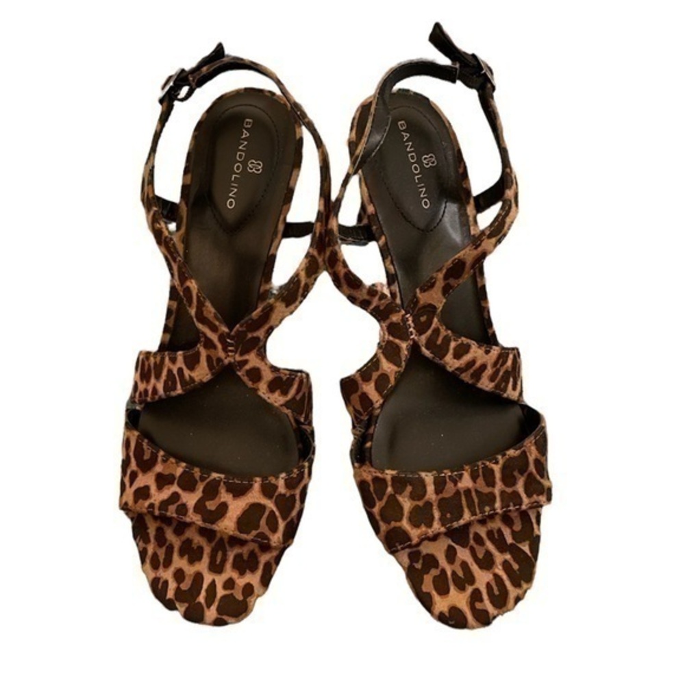 Animal print strapy heels